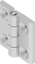 Charnière 180°, inox AISI 316 décapé et passivé
