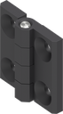 Charnière 180°, inox AISI 316 époxy noir