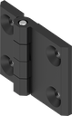 180° Scharnier, Zamak zwart gepoedercoat glad mat