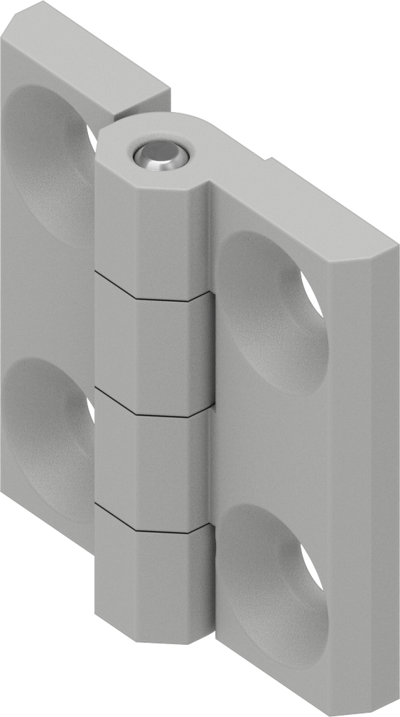 180° Scharnier, Zamak witaluminium gepoedercoat