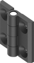 Charnière à friction 180° 2 Nm, zamak époxy noir