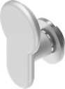 Blind plug for profile half cylinder cut out, Aluminium