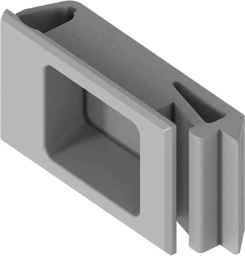 Snapslot, inklikbaar, polyamide GF stofgrijs
