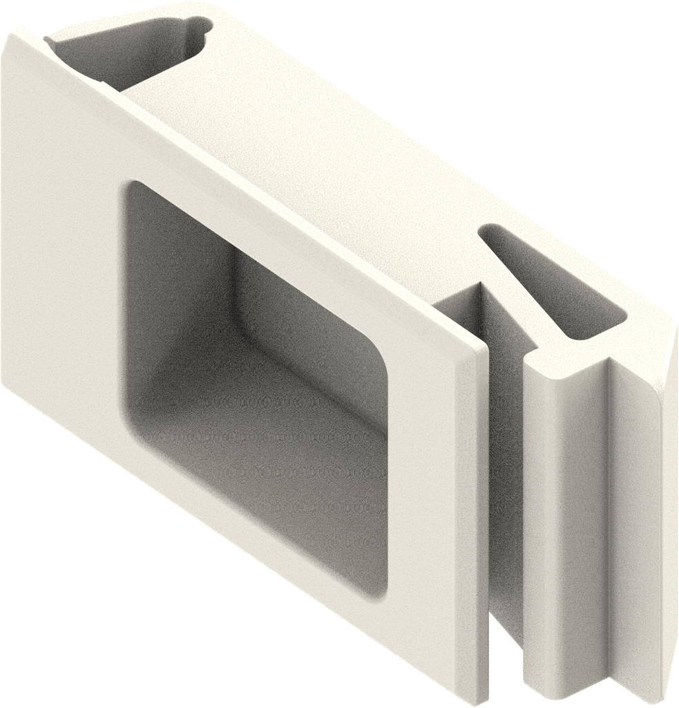 Snapslot, inklikbaar, polyamide GF zuiver wit