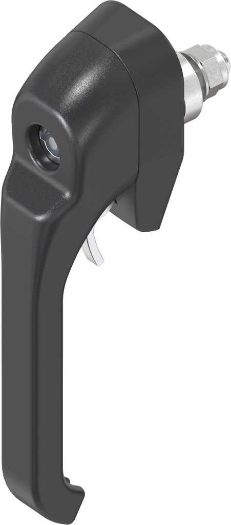 loquet à levier double barre 5 et pour cadenas, zamak époxy noir