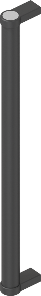 Buisgreep, Aluminium zwart plastic gecoat