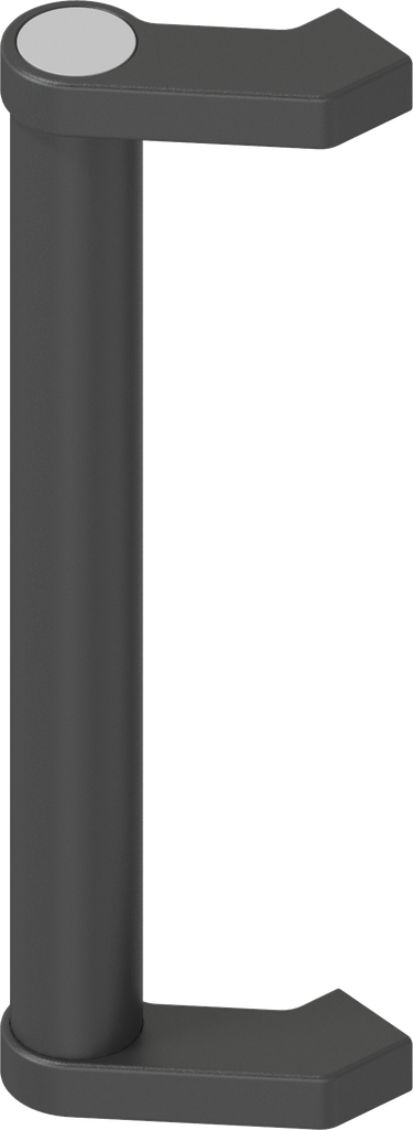 poignée tubulaire, aluminium revêtu en matière plastique noir