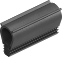 Dichtprofil aus Brandschutzmaterial, Moosgummi EPDM; Klemmprofil EPDM 60 ± 5 Shore A schwarz