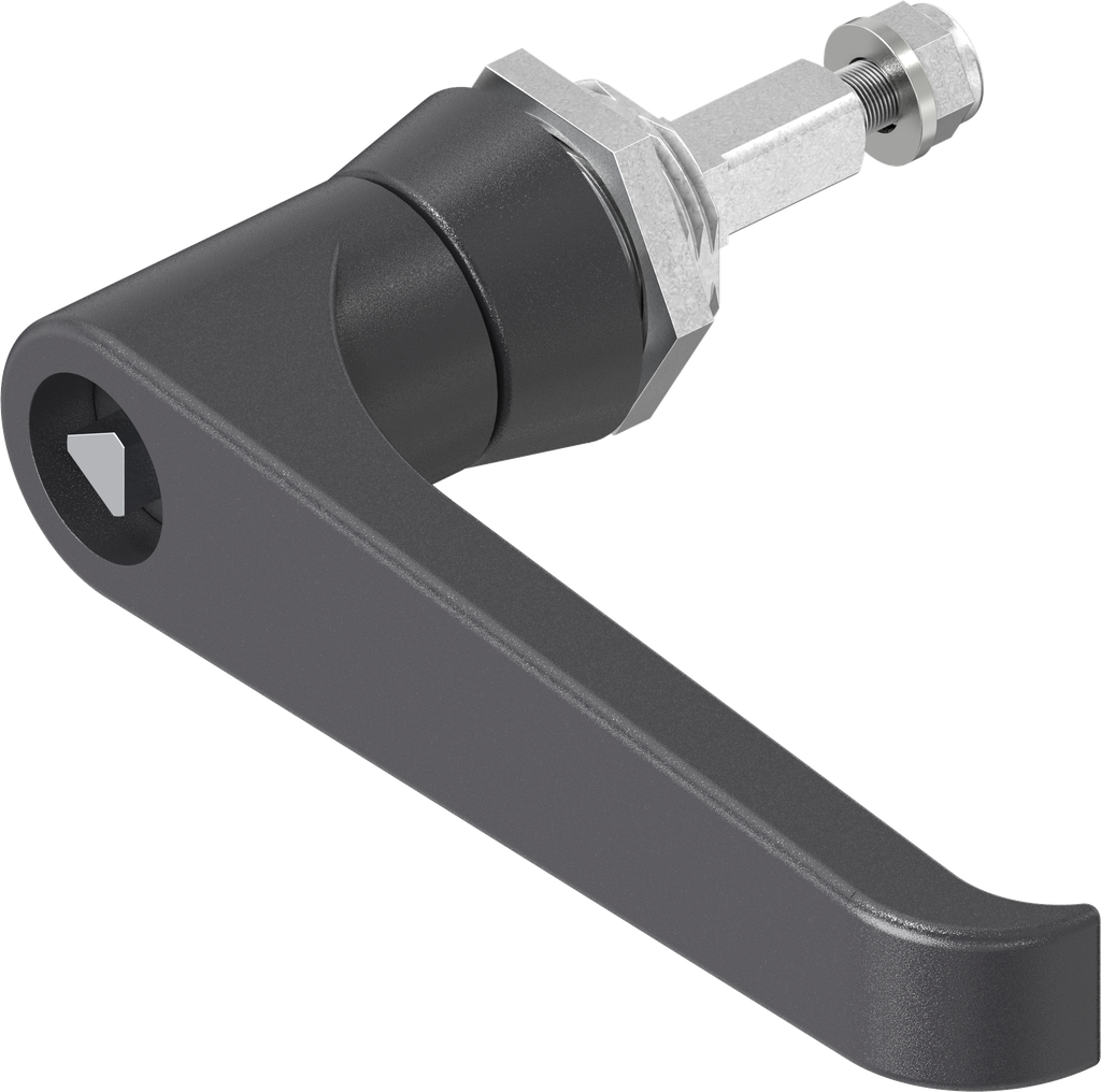 L-handle triangular 7, Zinc die black powder-coated