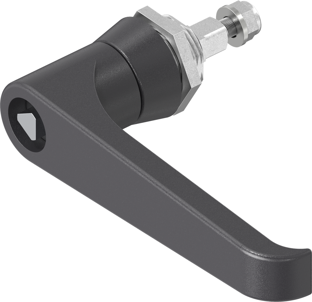 L-handle triangular 8, Zinc die black powder-coated