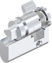 Profiel-halfcilinder met bediening driekant 9, Zamak verchroomd