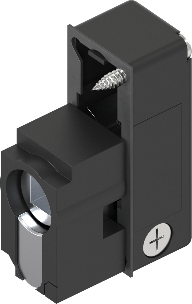 Locking set profile half cylinder with insert square female 8, Polyamide GF black