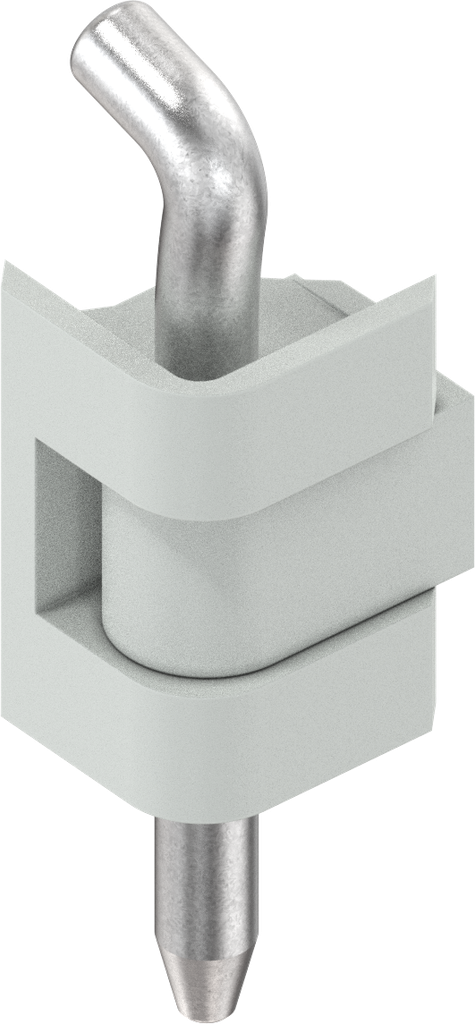 180° Scharnier, Zamak lichtgrijs gepoedercoat