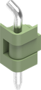 180° Hinge, Zinc die reseda green powder-coated