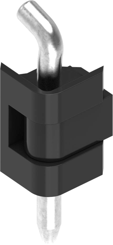 180° Hinge, Zinc die black powder-coated smooth gloss