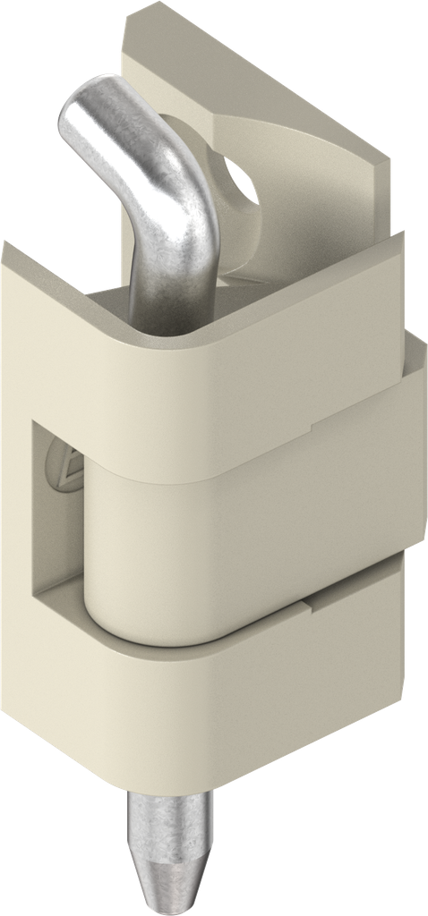 180° Hinge, Zinc die pebble grey powder-coated