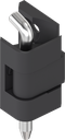 180° scharnier met RVS stift, Zamak zwart gepoedercoat