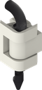 180° Scharnier, polyamide GF grijswit