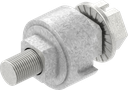 Adaptador para lengüetas, zamak y acero amarillo galvanizado