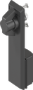 Sleutelschild met knevelknop zonder slot, polyamide zwart en GD-Zn (Zamak) zwart gepoedercoat