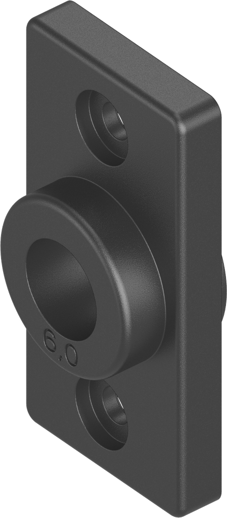 adaptateur sans arrêt pour Ts 6 mm, polyamide GF V0 noir