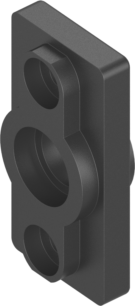 Sluitlipadapter zonder begrenzing voor Ts = 8 mm, polyamide GF V0 zwart