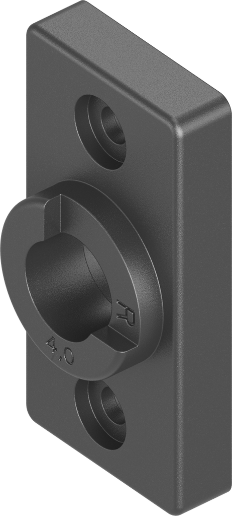 adaptateur avec arrêt à droite pour Ts 4 mm, polyamide GF noir