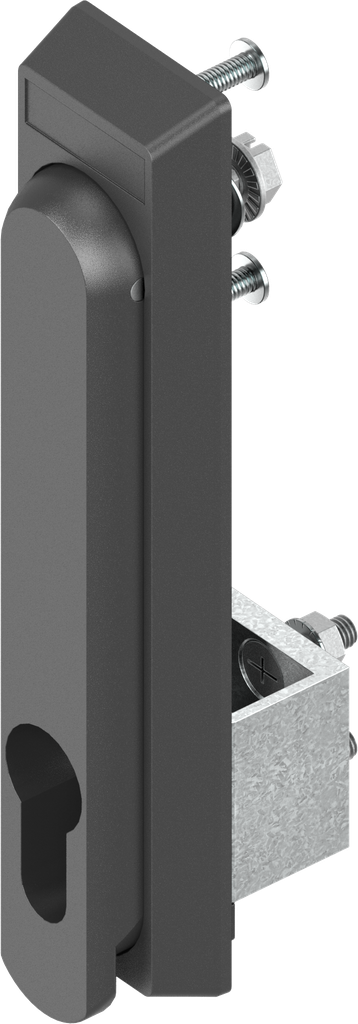 Swinghandle CNOMO for profile half cylinder 40 mm (A = 30 mm), Polyamide GF black
