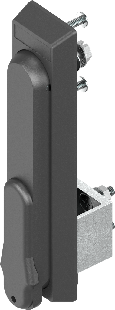 Swinghandle CNOMO for profile half cylinder 40 mm (A = 30 mm), Polyamide GF black
