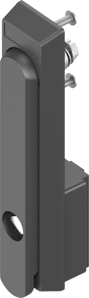 Zwenkgreep met bediening driekant 10, polyamide GF zwart