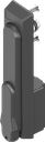 poignée escamotable avec rotor carré 6, polyamide GF noir