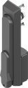 poignée escamotable avec rotor carré 8 fendu, polyamide GF noir