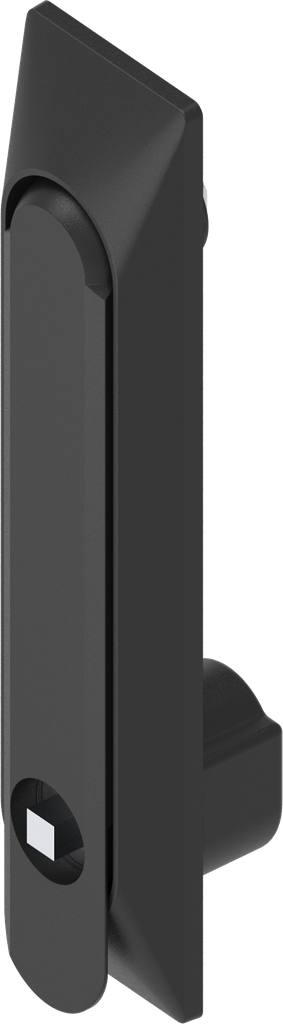 poignée escamotable 1 150 avec embase universelle avec rotor carré 6, polyamide GF noir