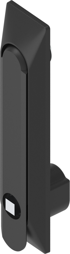poignée escamotable 1 150 avec embase universelle avec rotor carré 8, polyamide et zamak époxy noir