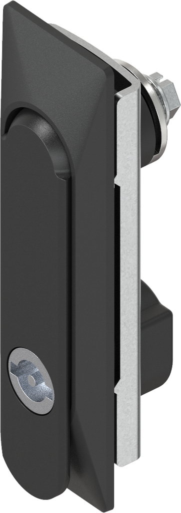 poignée escamotable 1 150 avec rotor double barre 3, polyamide GF noir