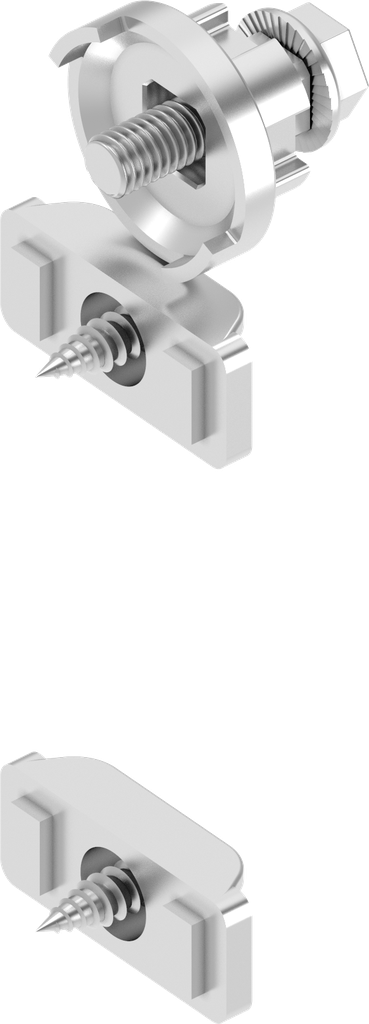 accessoires de fixation pontet, adaptateur et vis pour poignée escamotable avec came, inox AISI 316