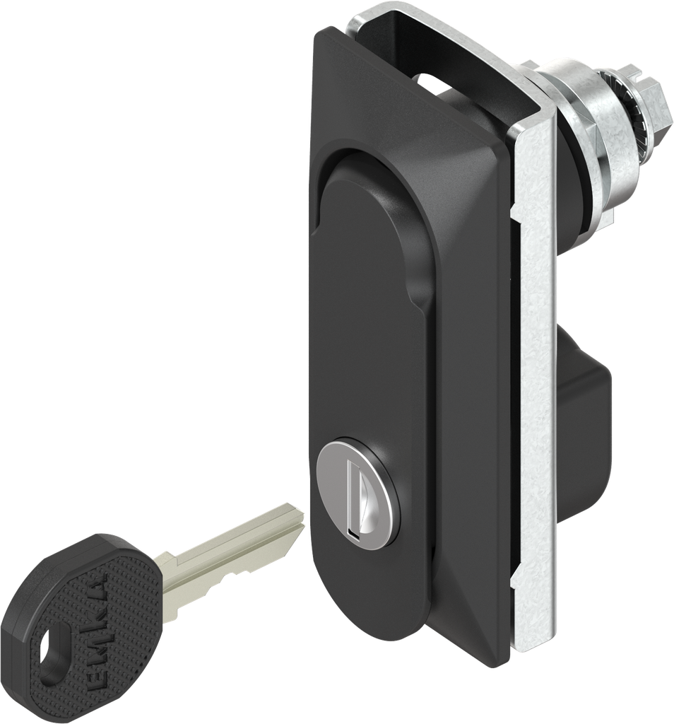 poignée escamotable 1152 à compression clé différente, polyamide GF noir