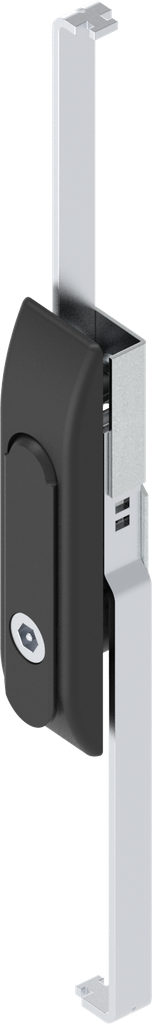 Zwenkgreep met sluitstangen met bediening inbus SW 8 met stift, Zamak zwart gepoedercoat