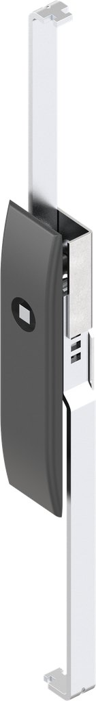 Mostrina con aste per serratura con inserto quadro 7, poliammide GF nero