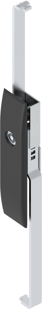 Schlüsselschild mit Schlossstangen mit Betätigung Doppelbart 5, Polyamid GF schwarz