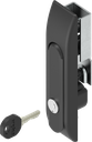 Swinghandle for rods, keyed different, Zinc die black powder-coated