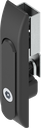 poignée escamotable pour crémones avec rotor 6 pans creux SW 8 à téton, polyamide et zamak époxy noir