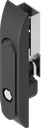 poignée escamotable pour crémones avec rotor 6 pans mâle SW 11, polyamide et zamak époxy noir
