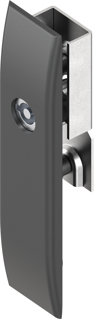 Sleutelschild voor sluitstangen met bediening dubbelbaard 5, polyamide GF zwart