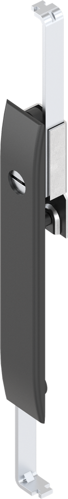 capotage avec crémones avec rotor fente 2x4, polyamide GF noir