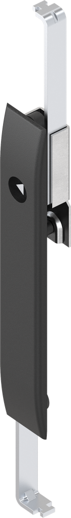 capotage avec crémones avec rotor triangle 6,5 CNOMO, polyamide GF noir