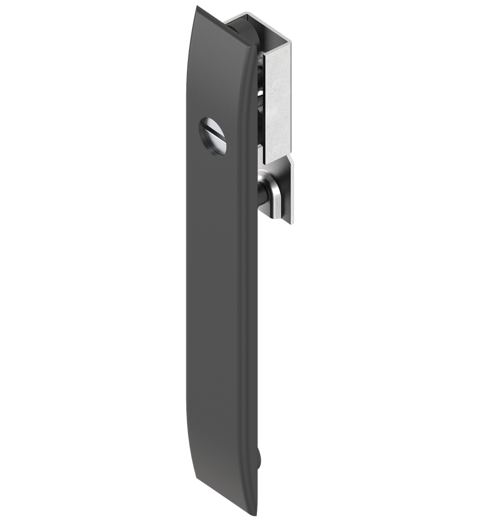 Mostrina per aste per serratura con inserto intaglio 2x4, poliammide GF nero