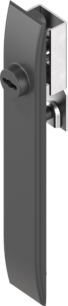 Sleutelschild voor sluitstangen met bediening FIAT en sleutelgat afdekking, polyamide GF zwart