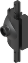 Chiusura per finestra in alluminio con inserto quadro 8, zama nero verniciato a polvere