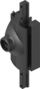 Chiusura per finestra in alluminio con inserto taglio 2 x 4, zama nero verniciato a polvere